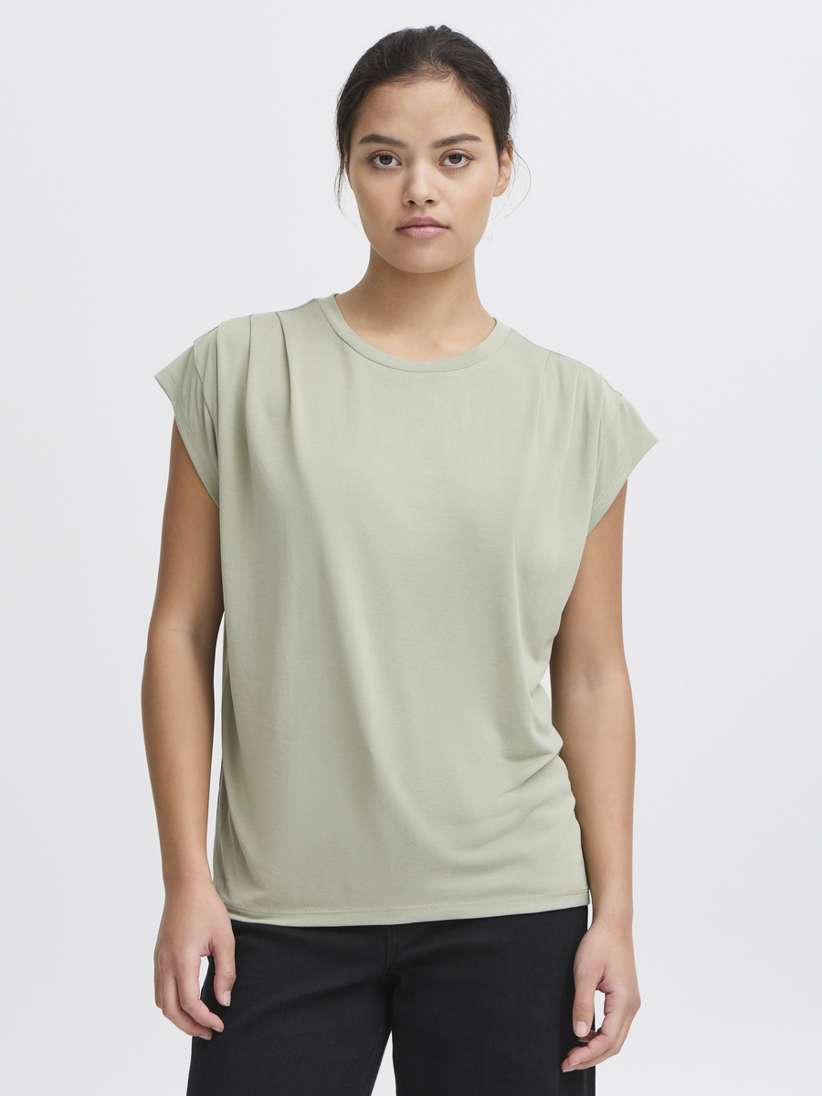 T-shirt van het merk Ichi in het Kaki