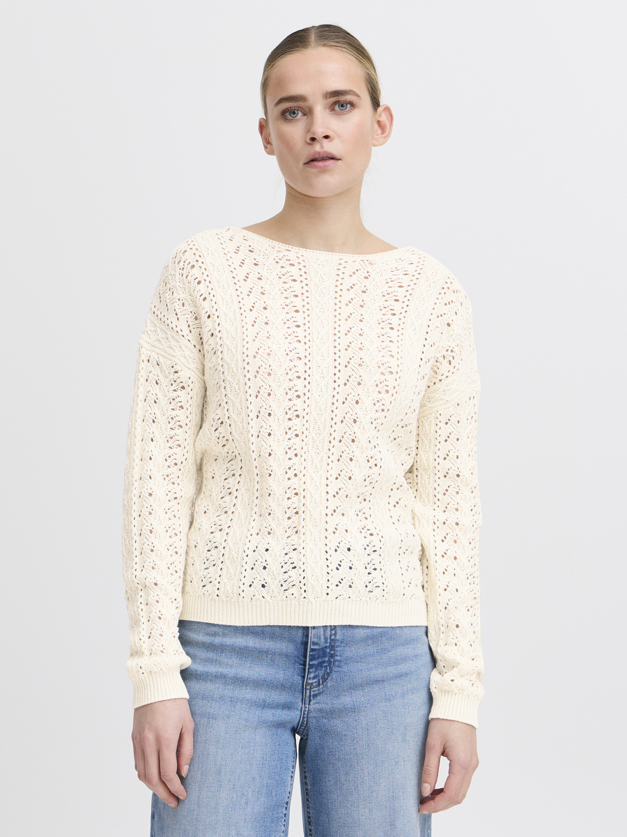 Pull van het merk Ichi in het Ecru