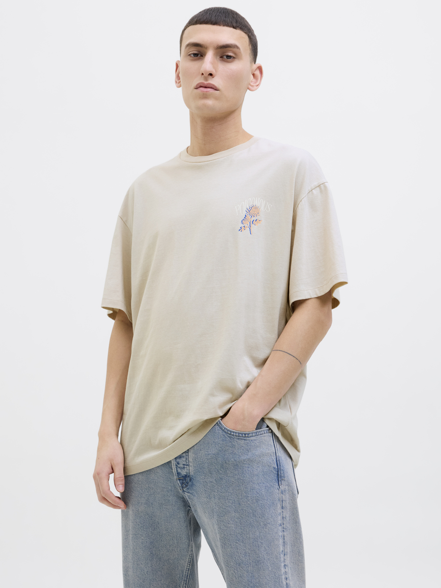 T-shirt van het merk Jack & Jones in het Ecru