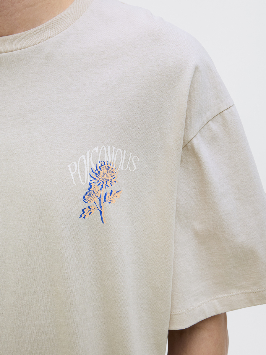 T-shirt van het merk Jack & Jones in het Ecru