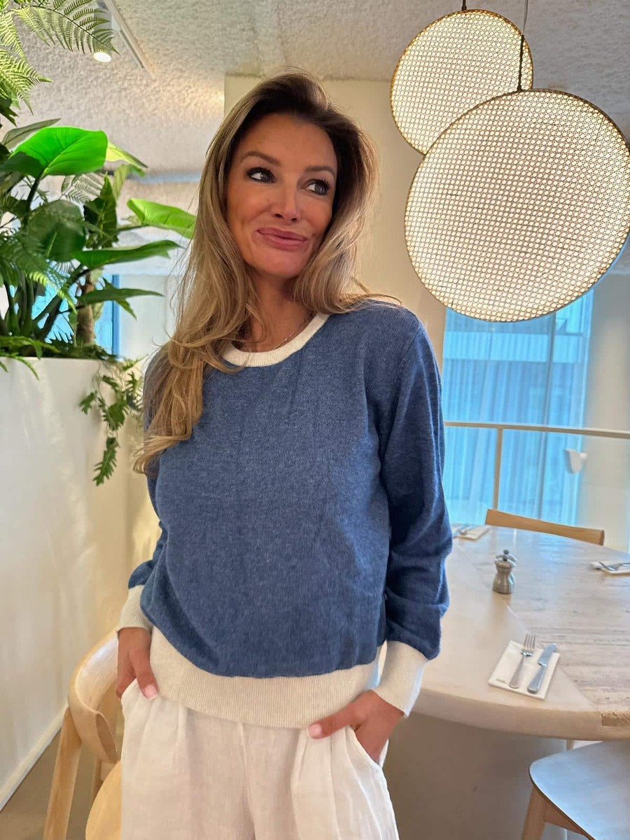 Pull van het merk Mei-li in het Jeans