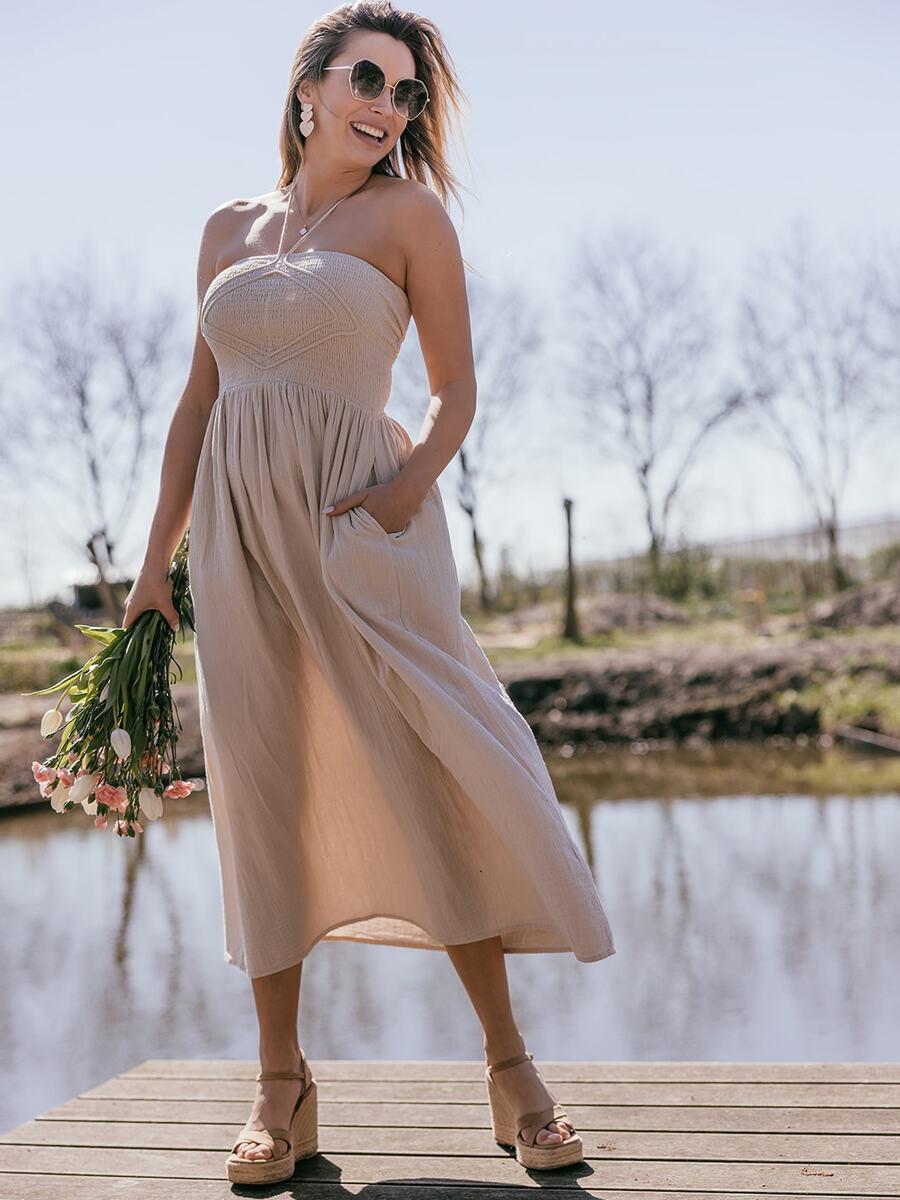 Kleed van het merk Molly Bracken in het Beige