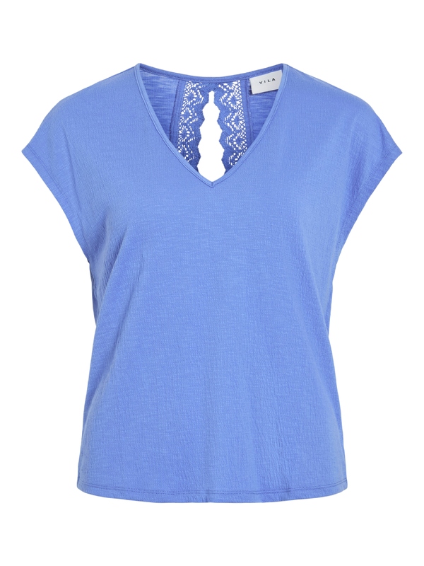 Top van het merk Vila in het Blauw