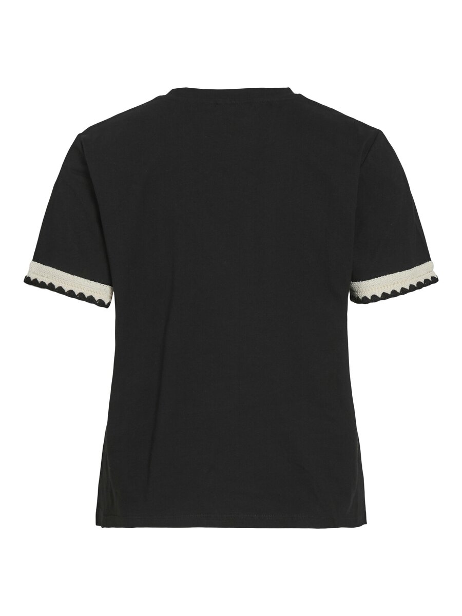 T-shirt van het merk Vila in het Zwart