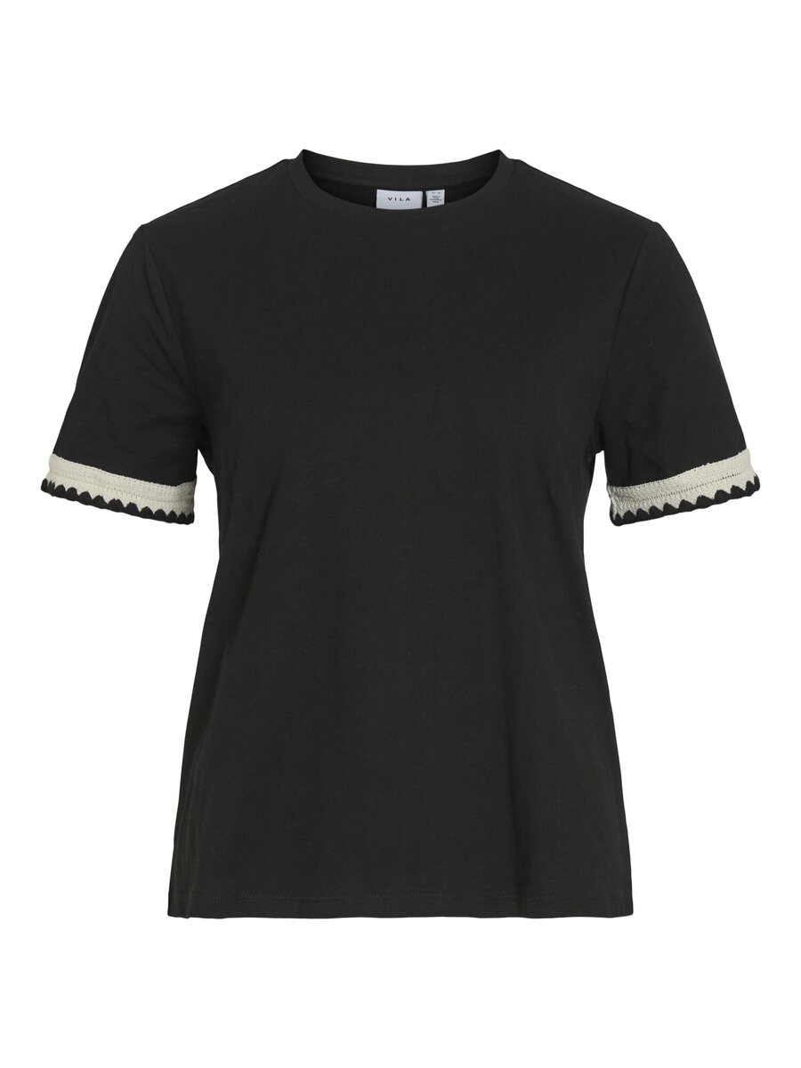 T-shirt van het merk Vila in het Zwart