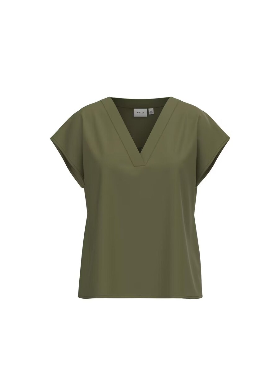 T-shirt van het merk Vila in het Kaki