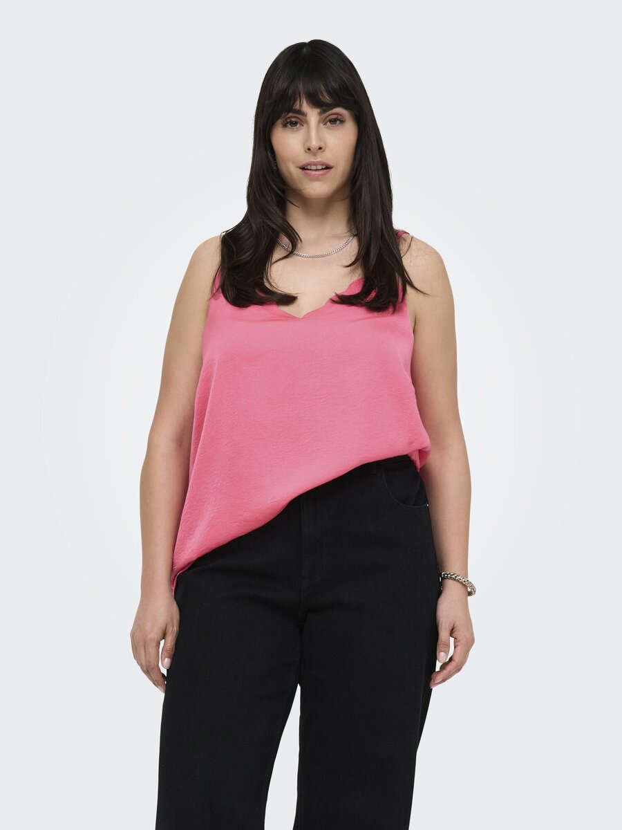 Top van het merk Only Carmakoma in het Roze