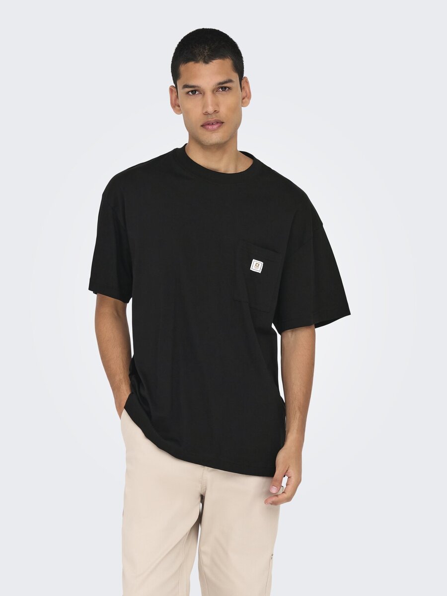 T-shirt van het merk Only & Sons in het Zwart