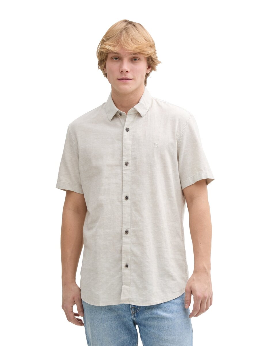 Hemd van het merk Tom Tailor Denim in het Beige