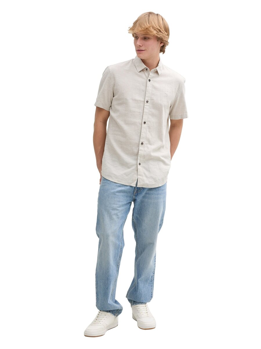 Hemd van het merk Tom Tailor Denim in het Beige