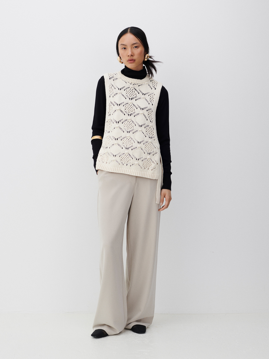 Broek van het merk Vila in het Beige