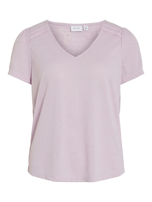 T-shirt van het merk Vila in het Paars
