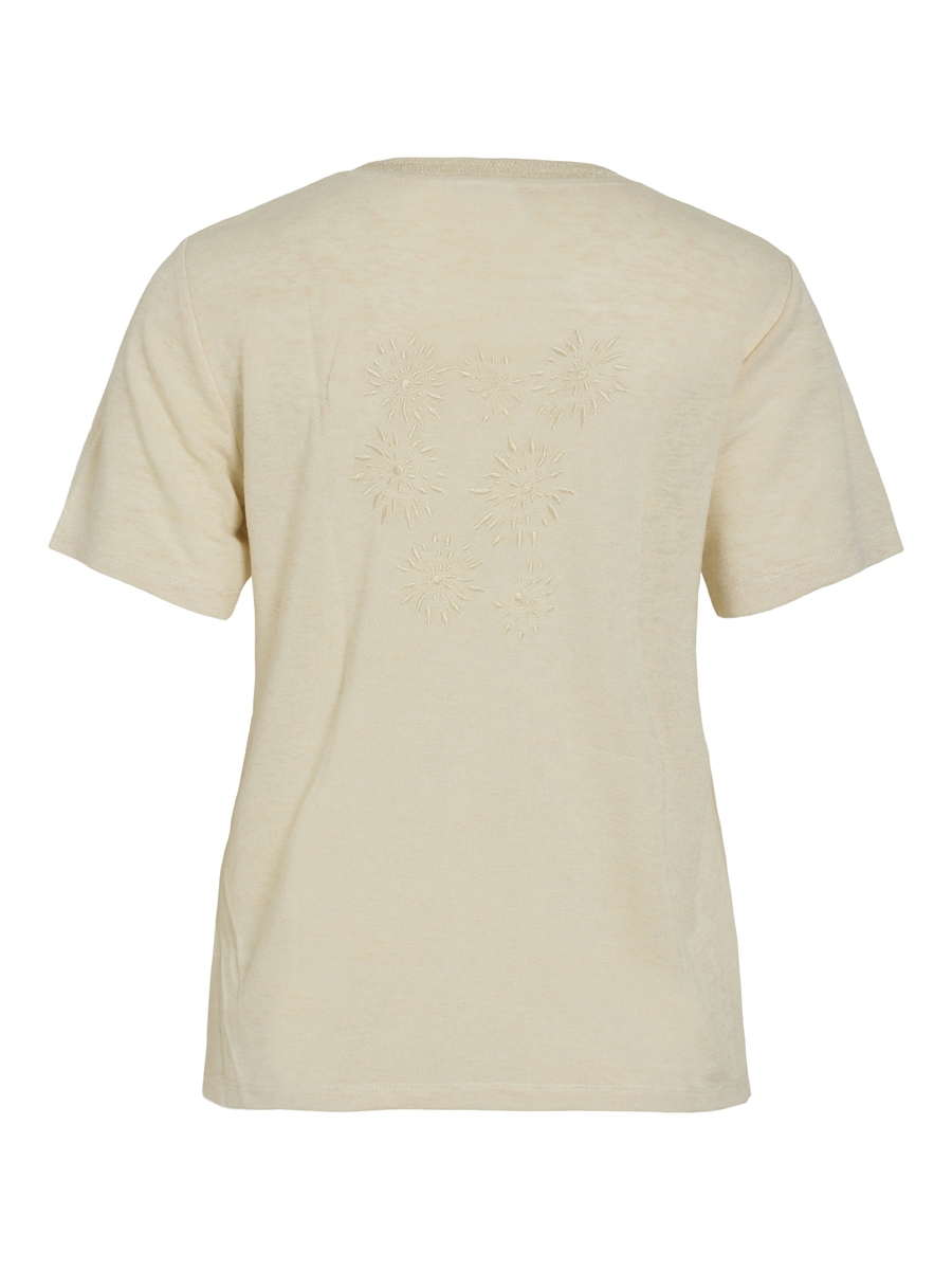 T-shirt van het merk Vila in het Ecru
