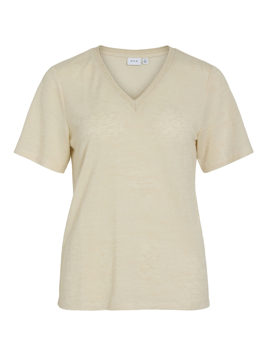 T-shirt van het merk Vila in het Ecru