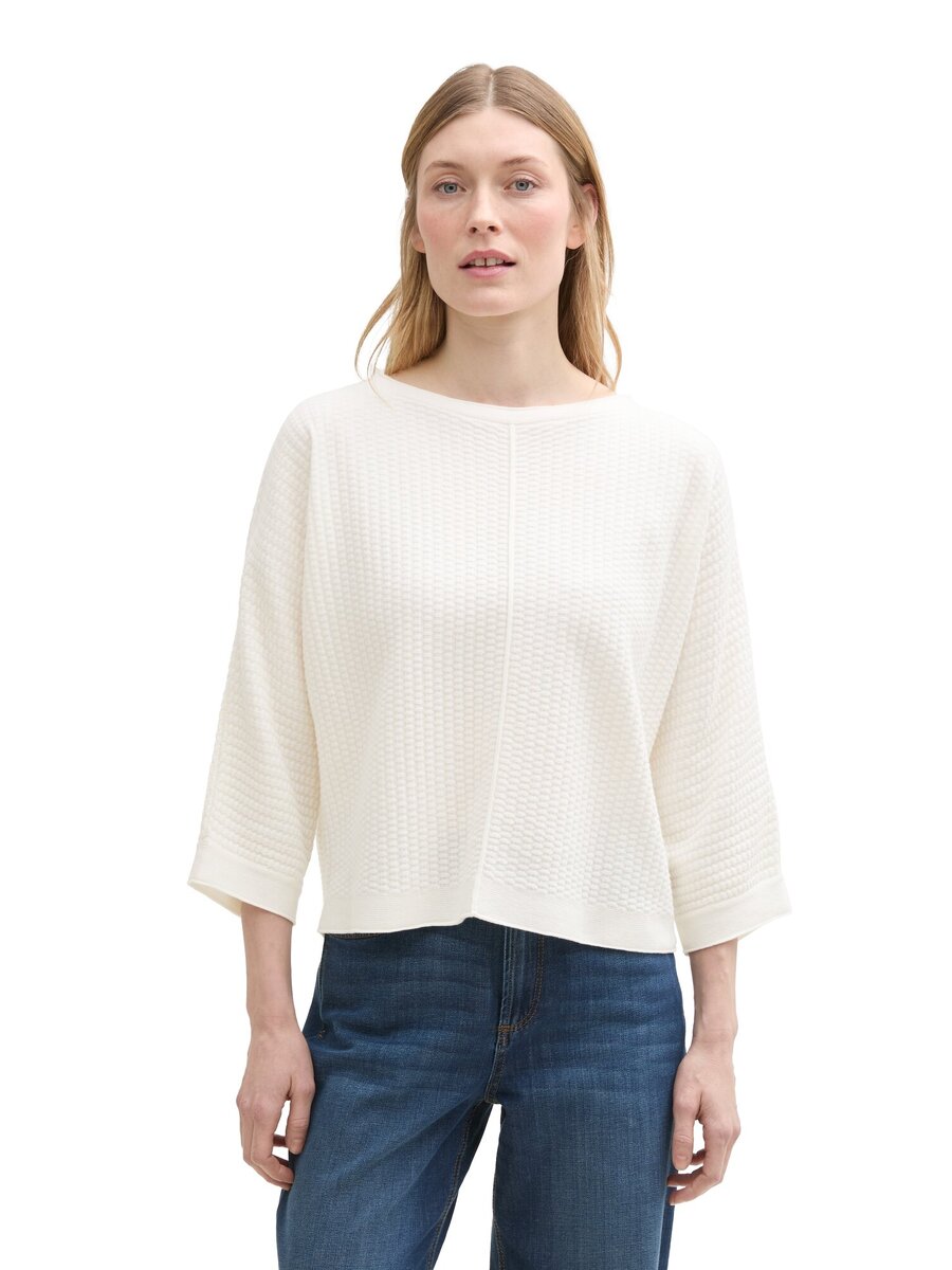 Pull van het merk Tom Tailor in het Wit