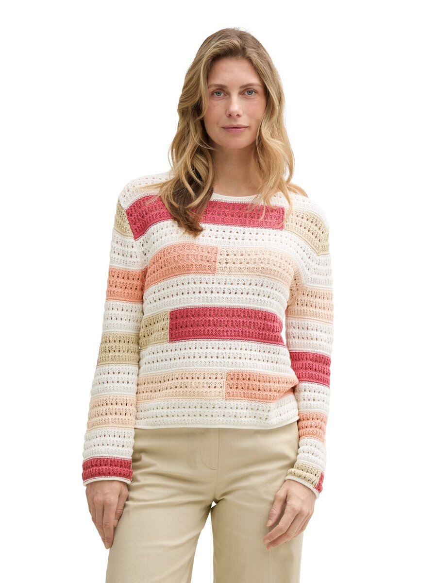 Pull van het merk Tom Tailor in het Rood