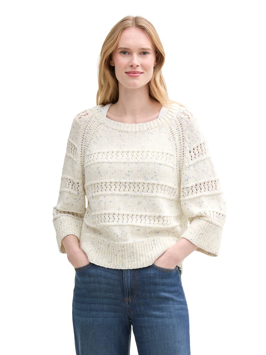 Pull van het merk Tom Tailor in het Ecru