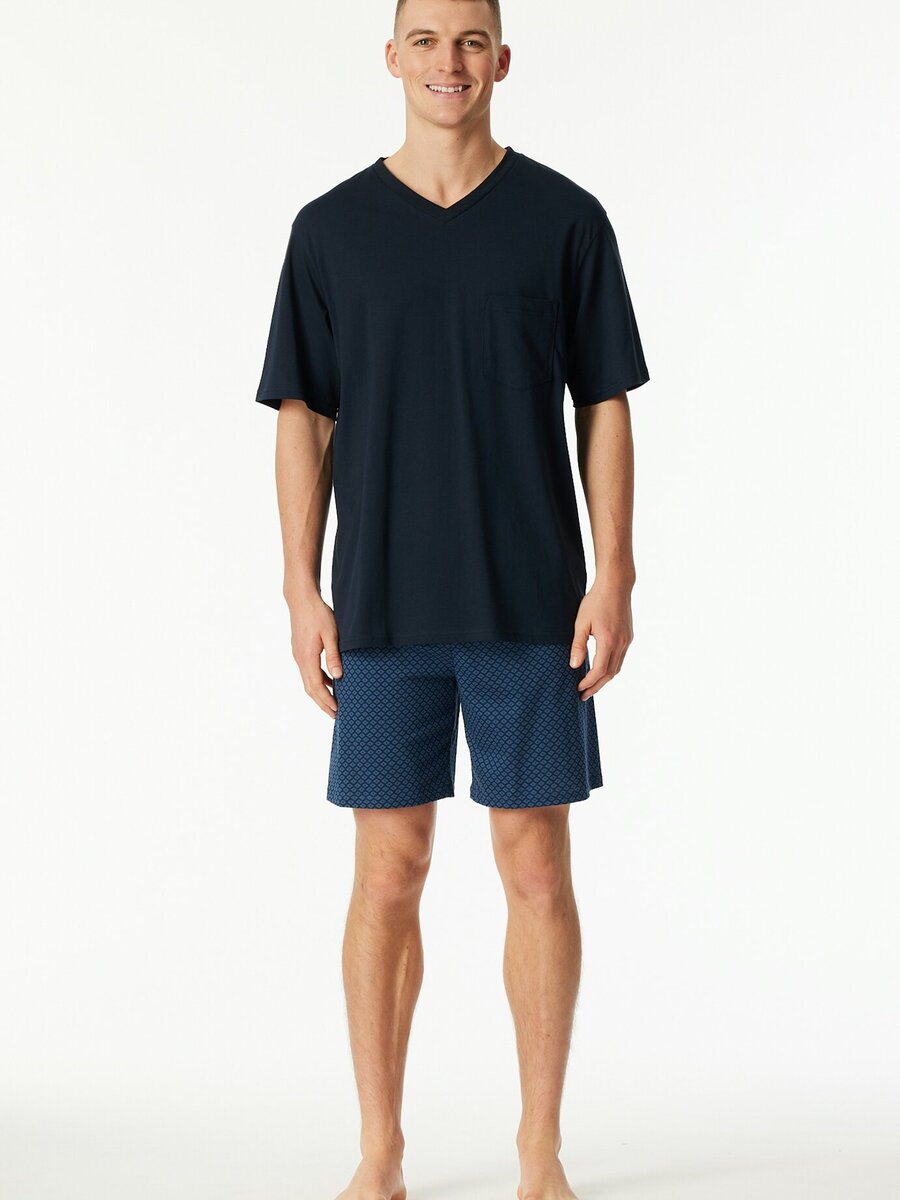 Pyjama van het merk Schiesser in het Blauw