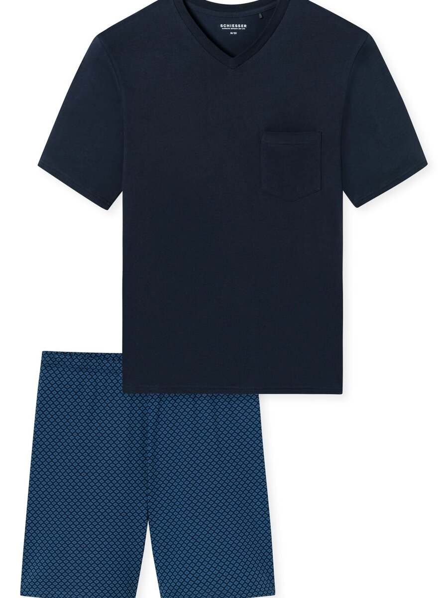 Pyjama van het merk Schiesser in het Blauw