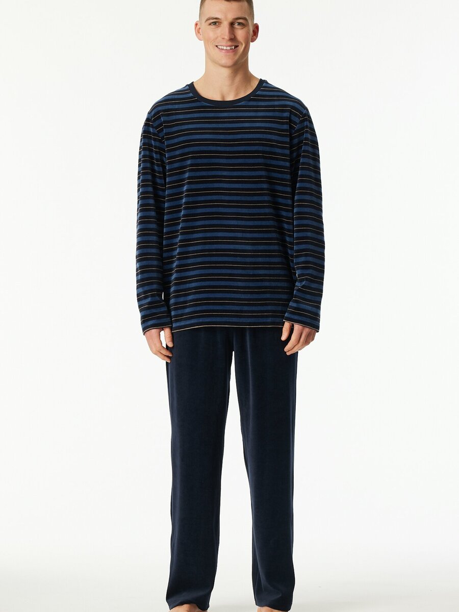 Pyjama van het merk Schiesser in het Blauw