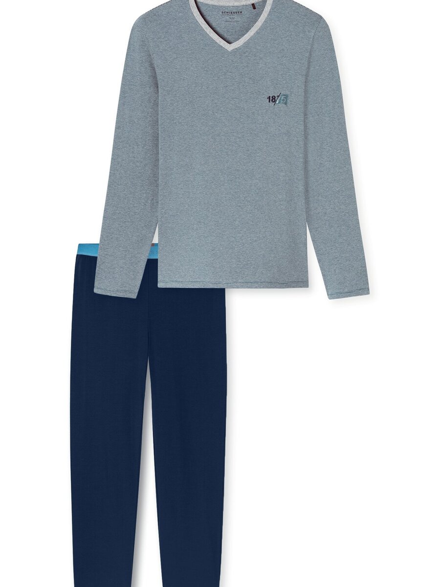 Pyjama van het merk Schiesser in het Blauw