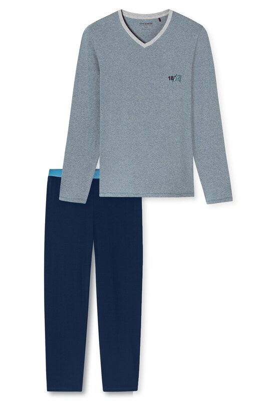 Pyjama van het merk Schiesser in het Blauw