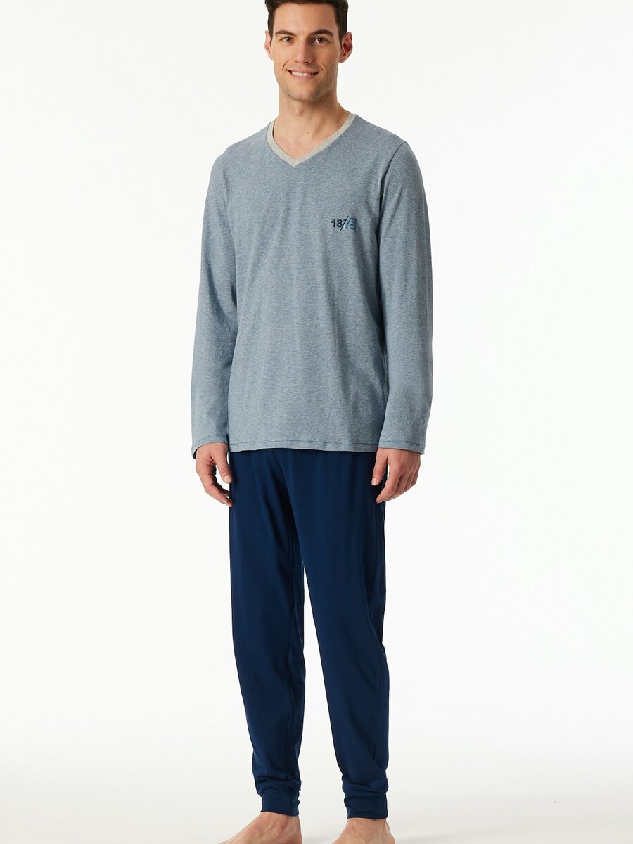 Pyjama van het merk Schiesser in het Blauw