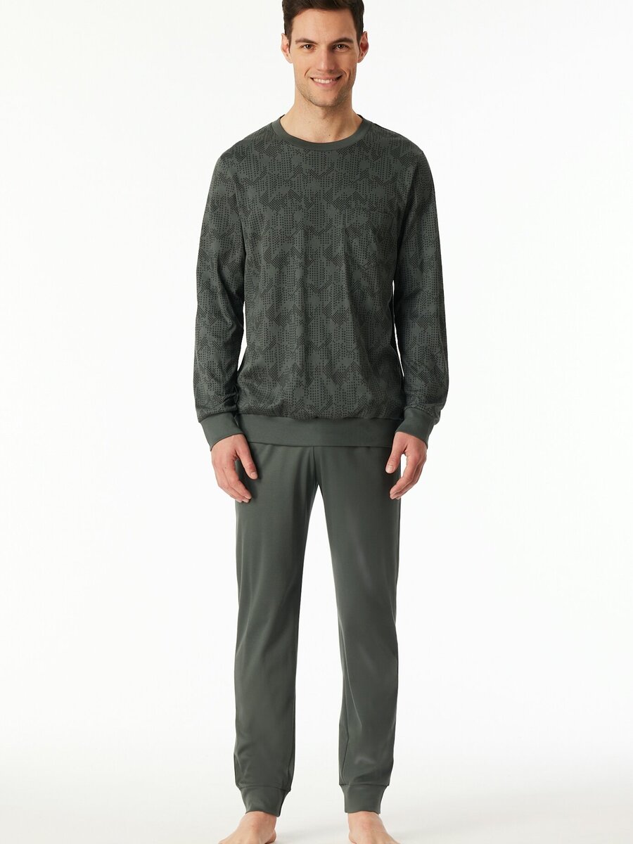 Pyjama van het merk Schiesser in het Groen