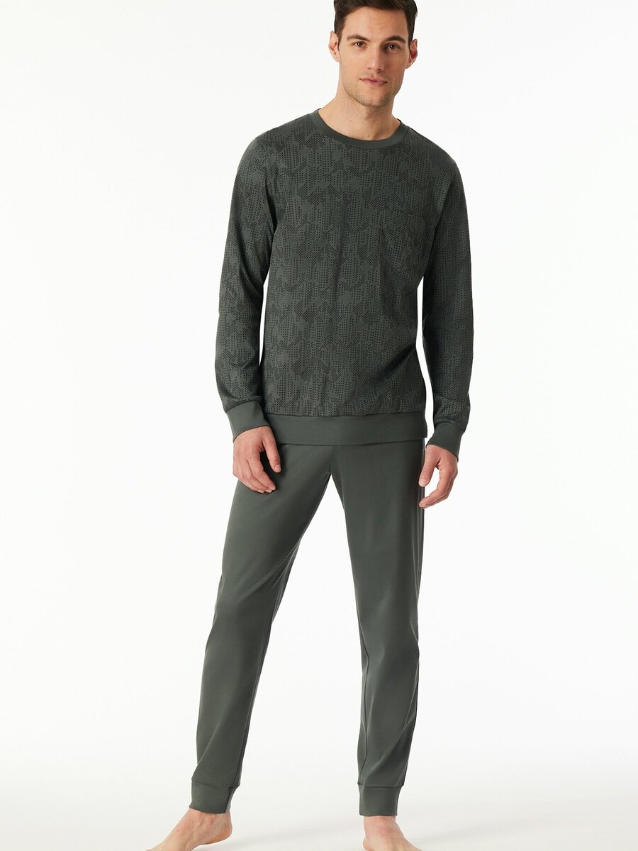 Pyjama van het merk Schiesser in het Groen