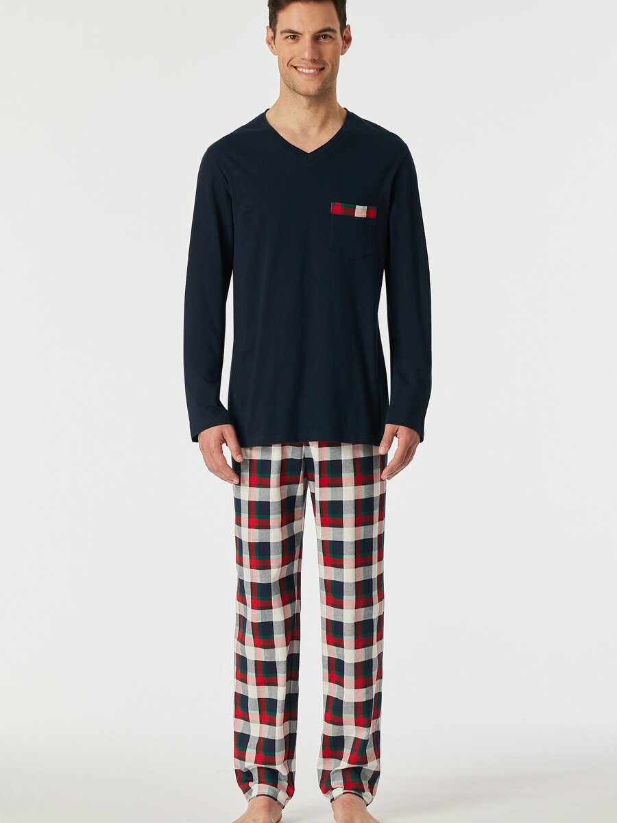 Pyjama van het merk Schiesser in het Blauw