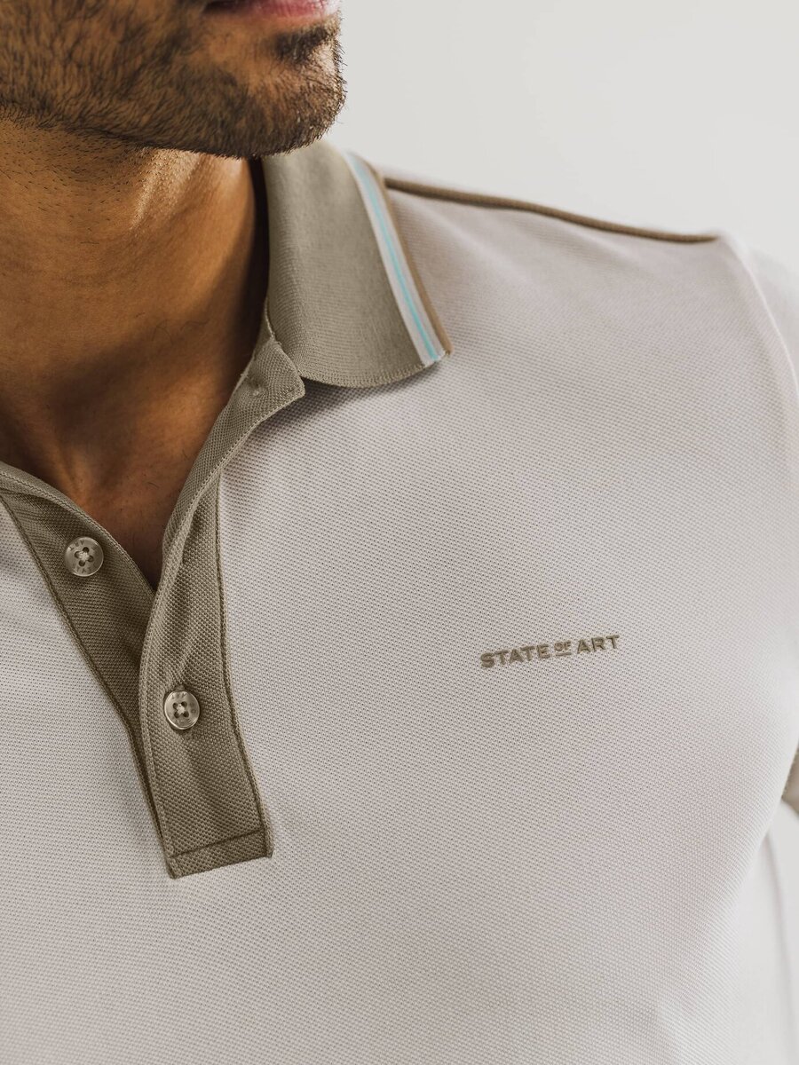 Polo van het merk State Of Art in het Beige