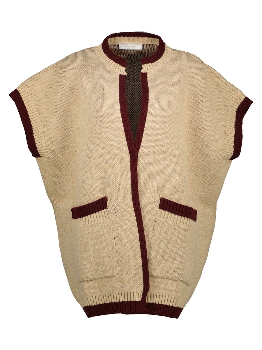 Gilet van het merk Amelie&amelie in het Beige