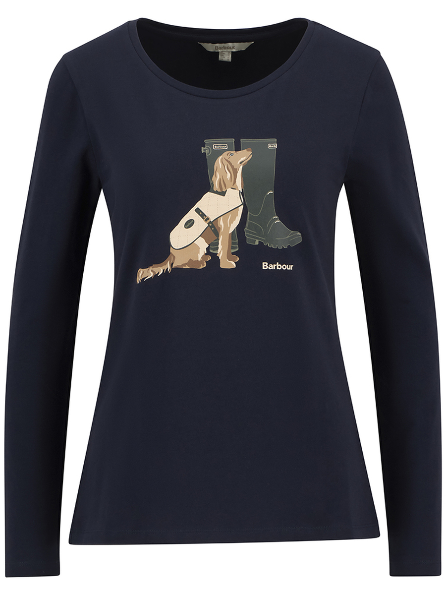 T-shirt van het merk Barbour in het Marine