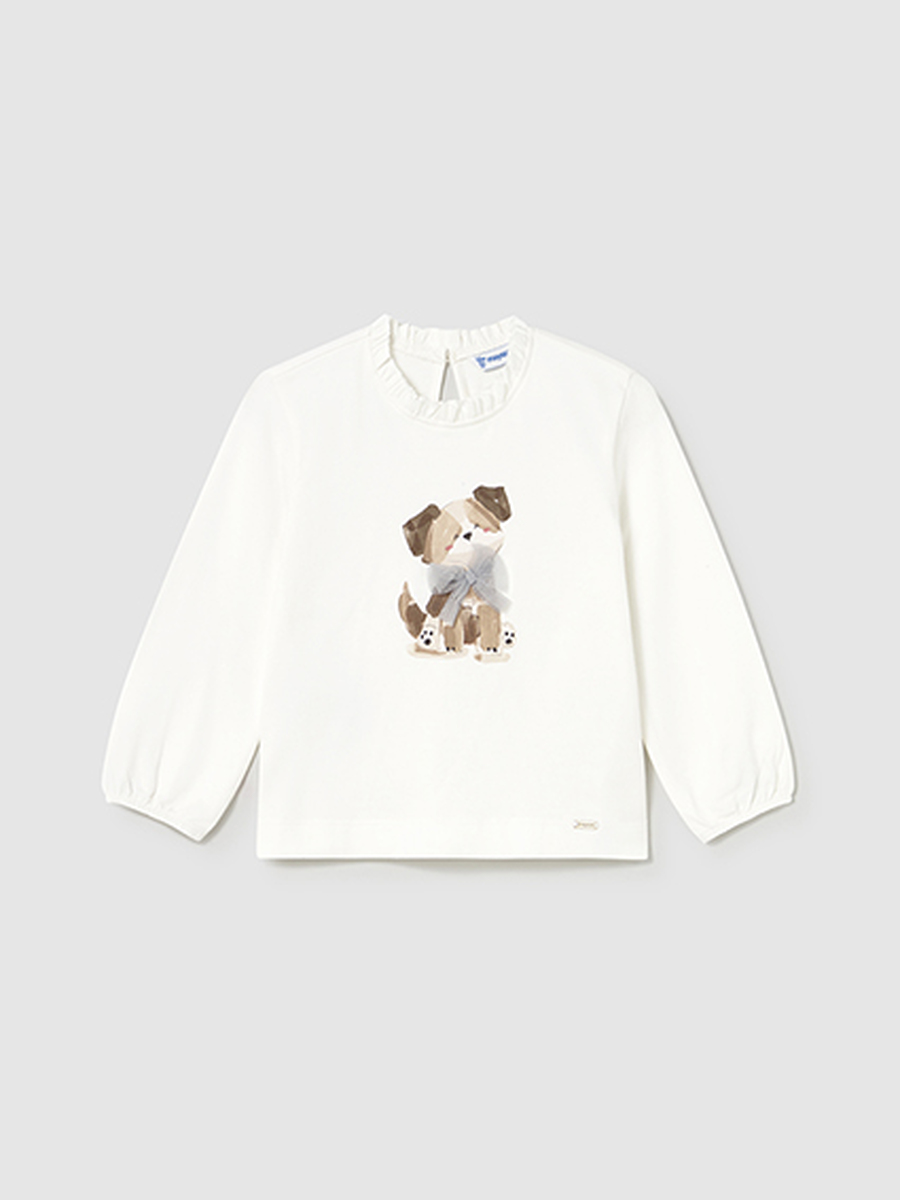 T-shirt van het merk Mayoral in het Ecru