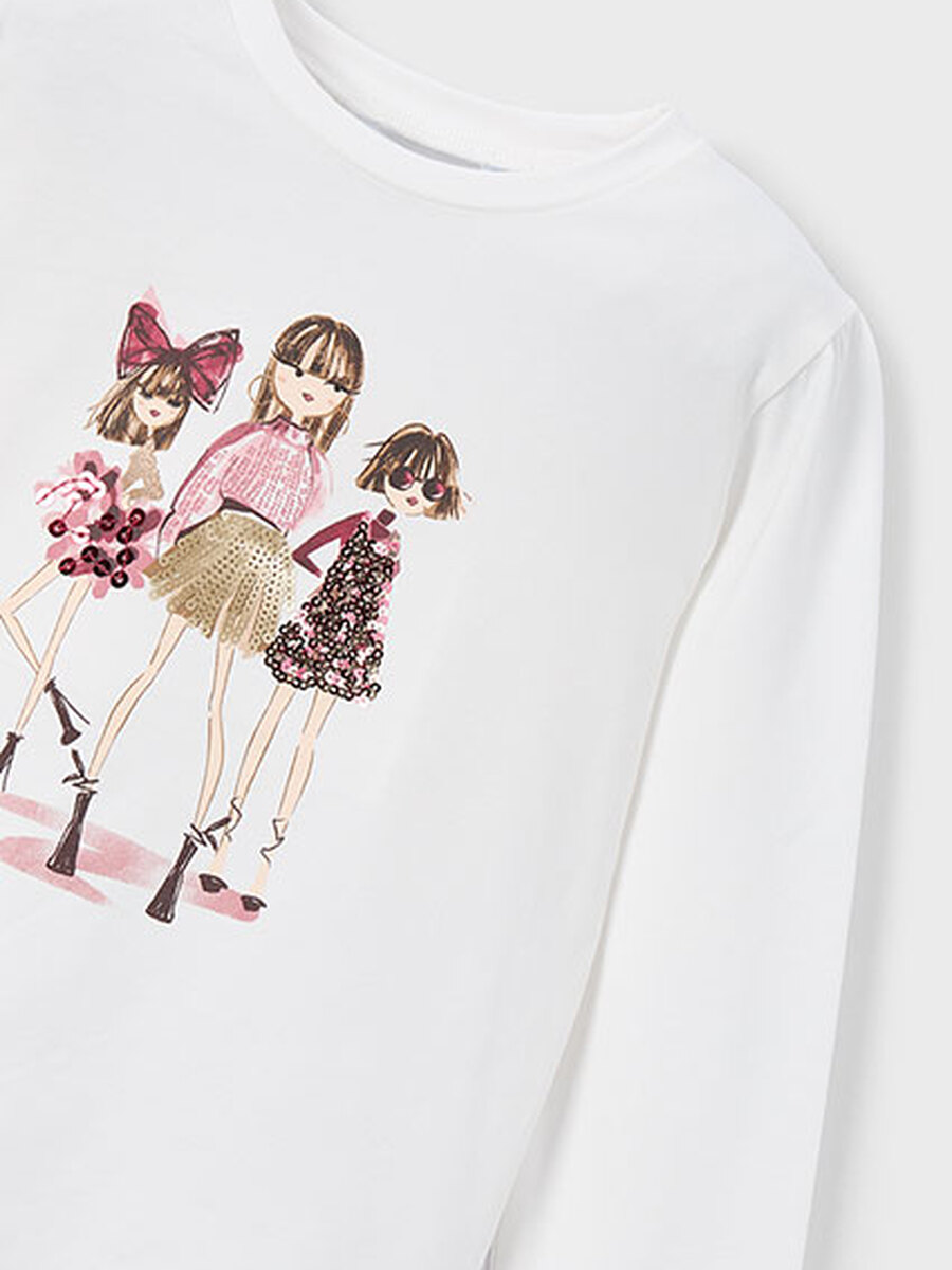 T-shirt van het merk Mayoral in het Ecru
