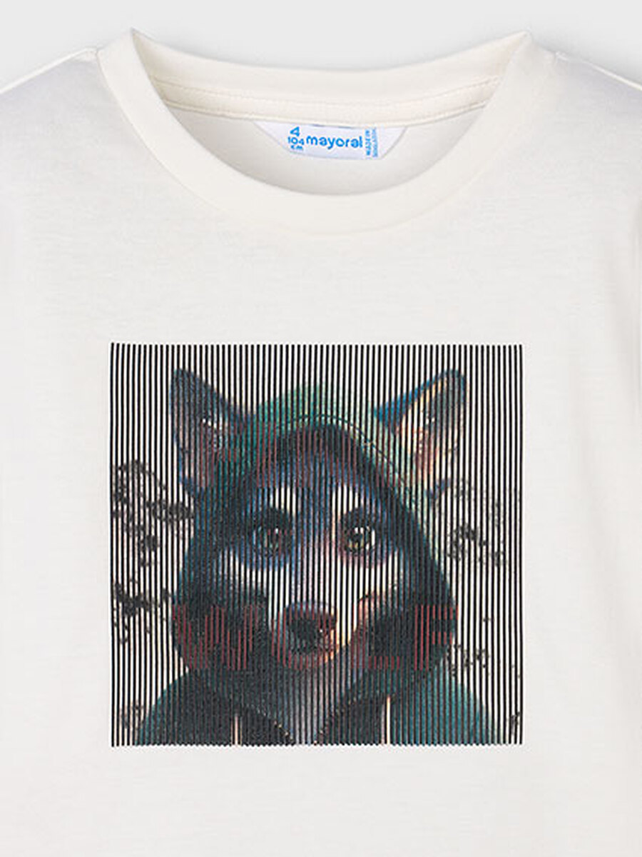 T-shirt van het merk Mayoral in het Ecru