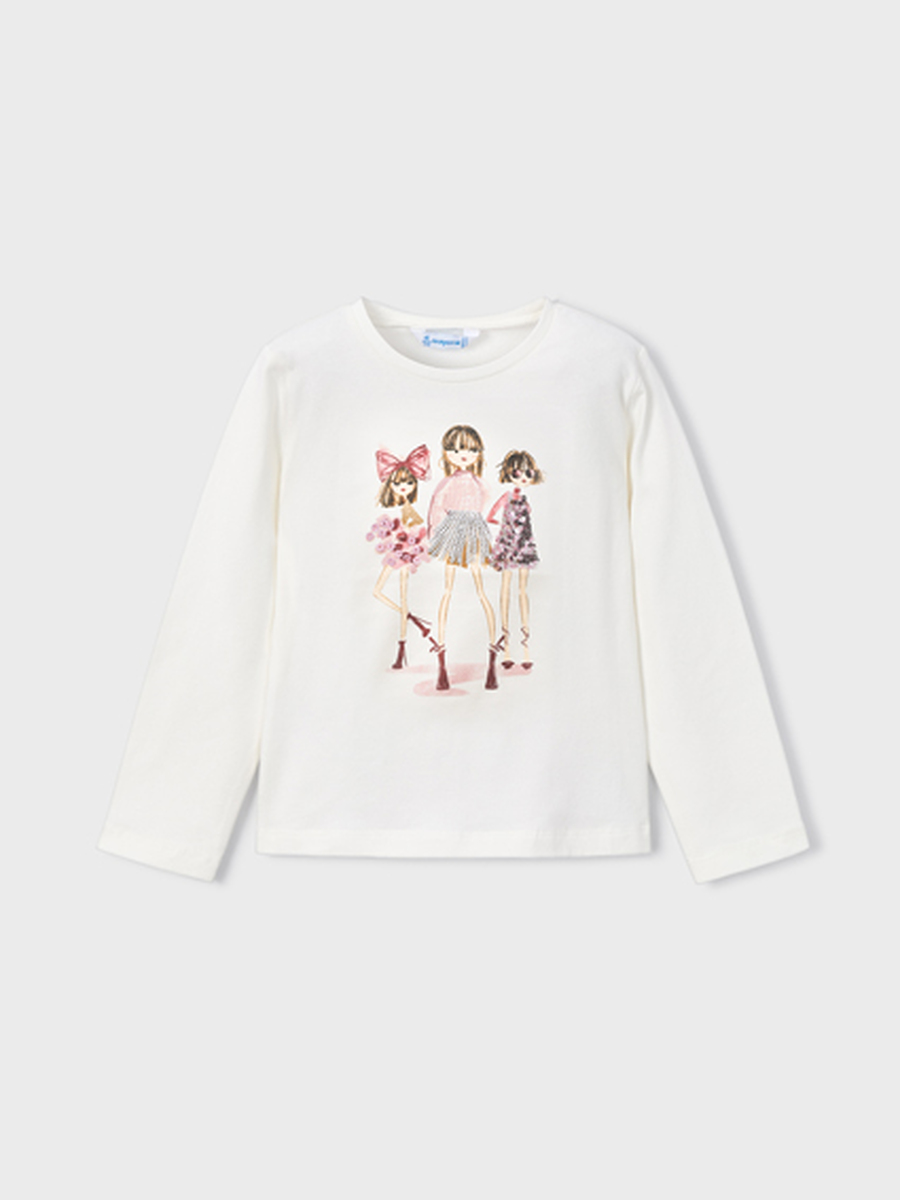 T-shirt van het merk Mayoral in het Ecru