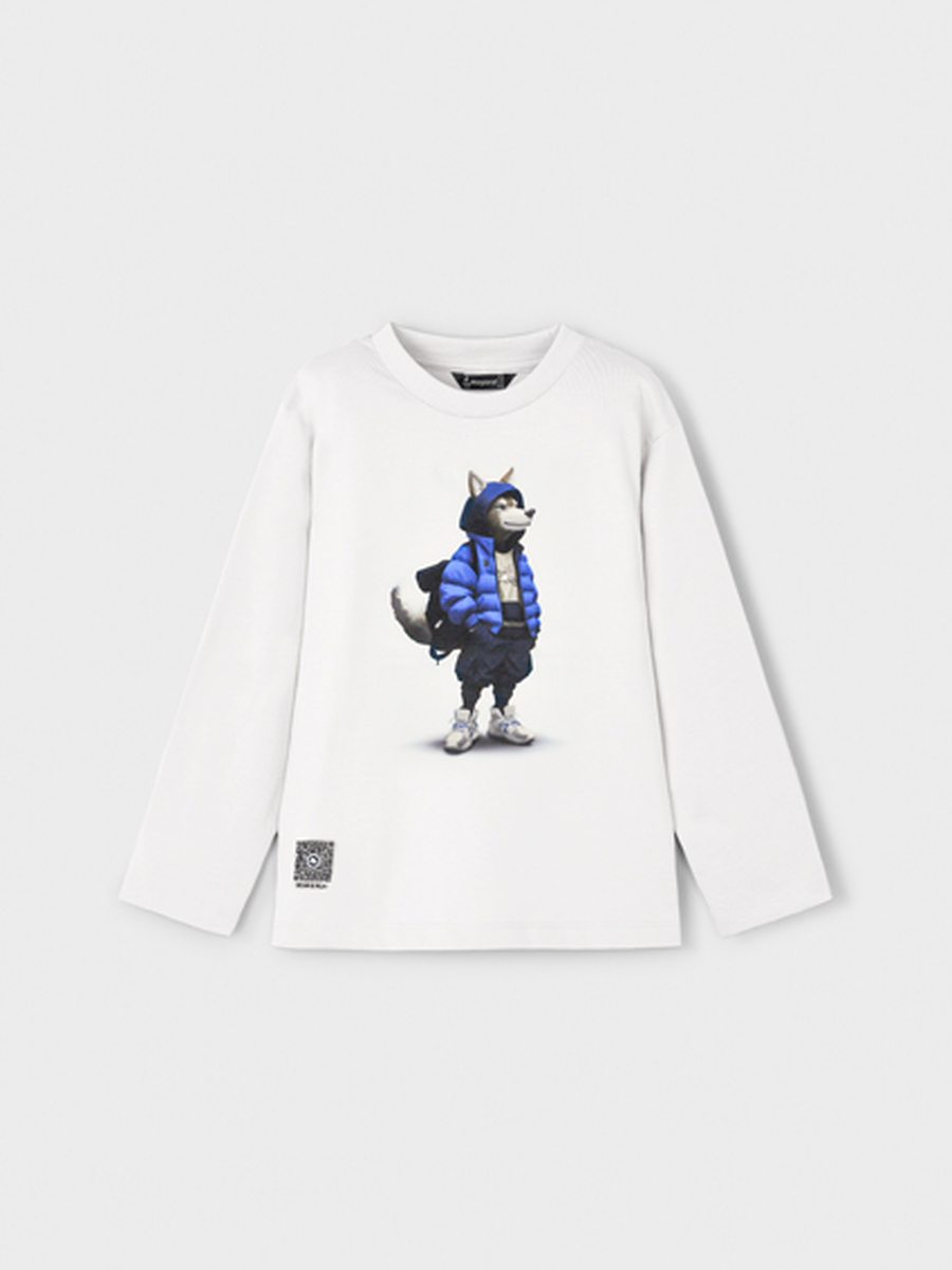T-shirt van het merk Mayoral in het Ecru
