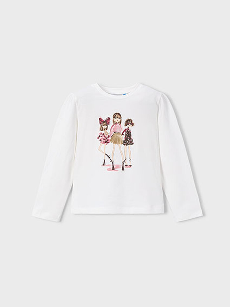 T-shirt van het merk Mayoral in het Ecru