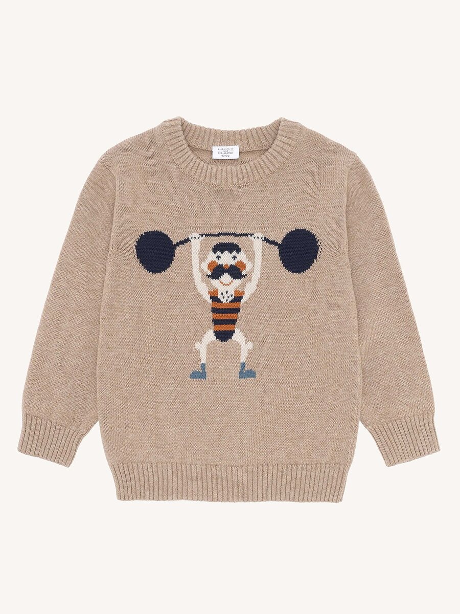 Pull van het merk Hust&claire in het Beige