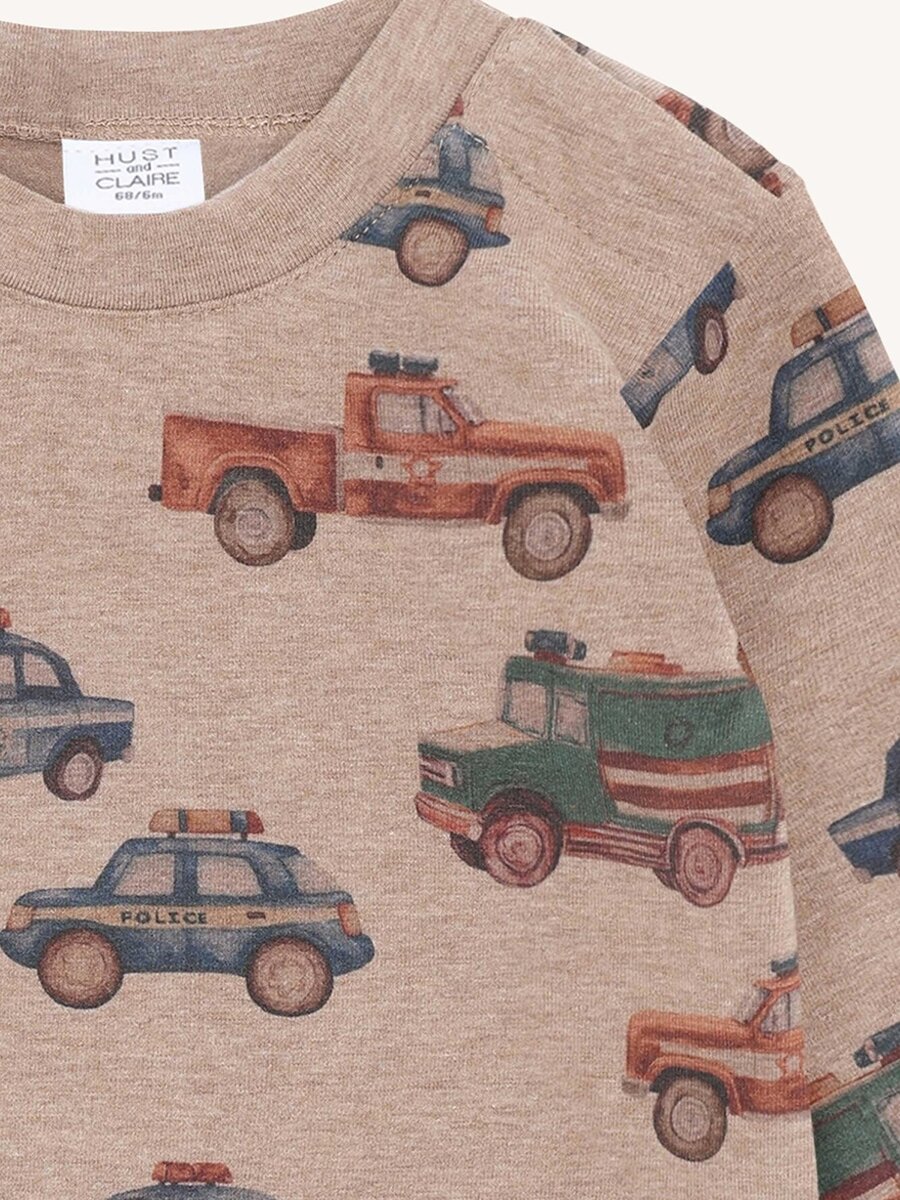 T-shirt van het merk Hust&claire in het Beige
