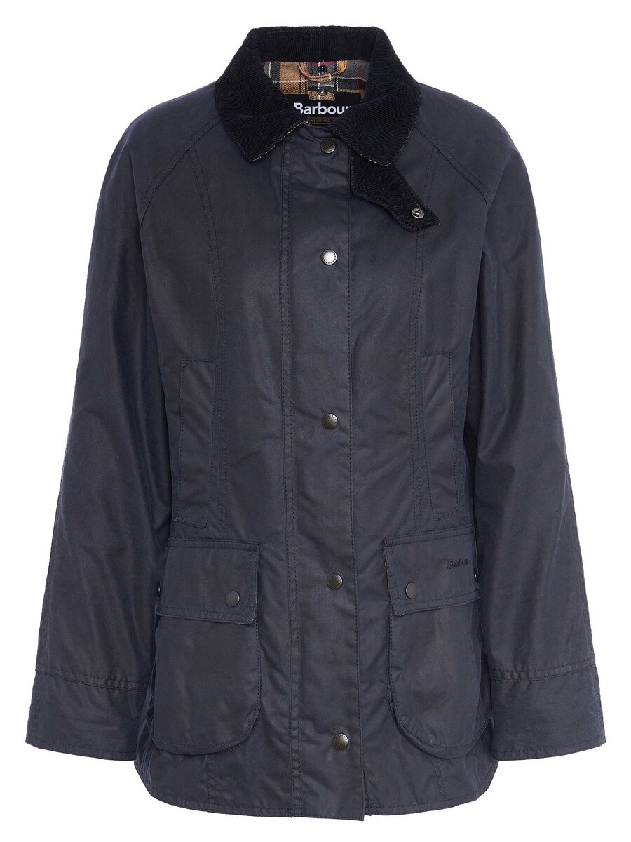 Vest van het merk Barbour in het Marine