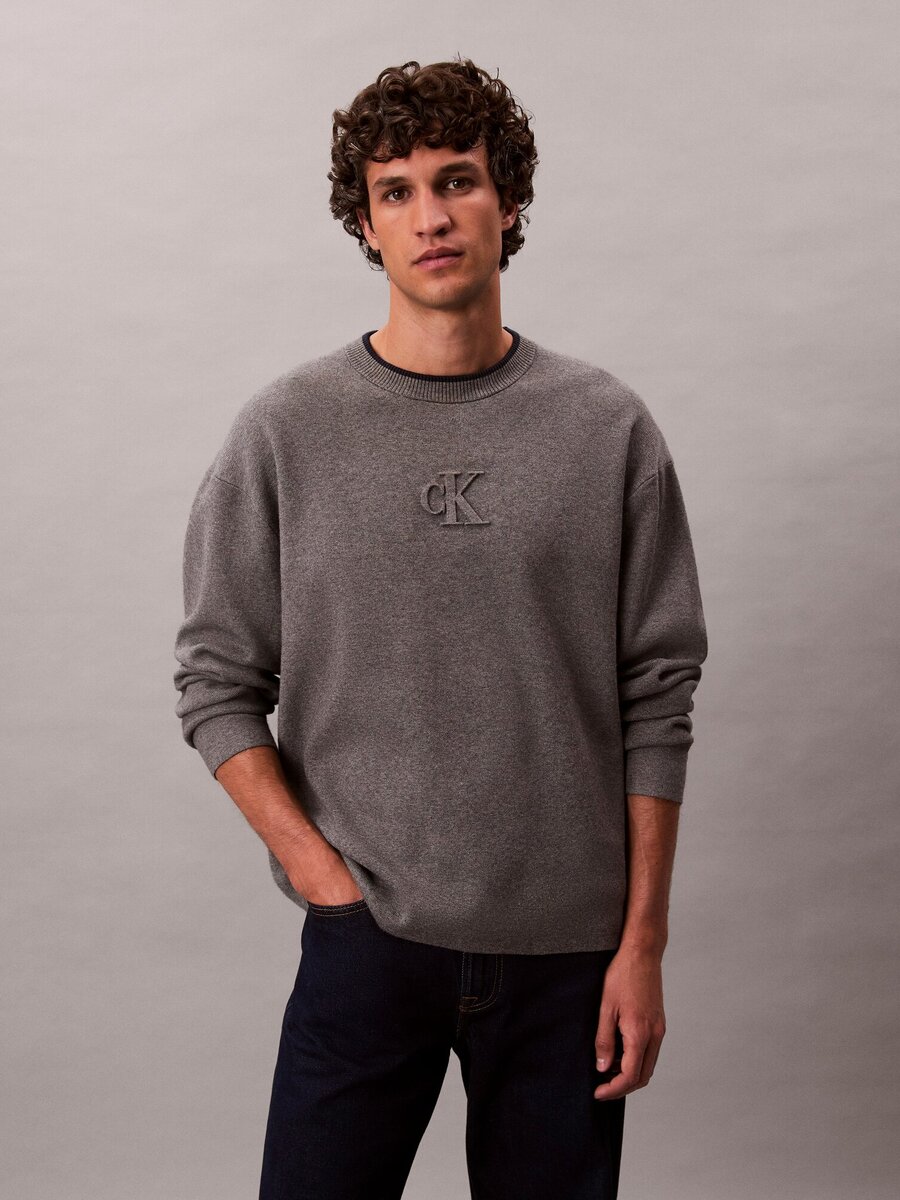 Pull van het merk Calvin Klein in het Grijs