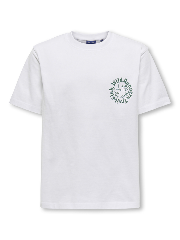 T-shirt van het merk Only & Sons Junior  in het Wit T-shirt van het merk Only & Sons Junior  in het Wit