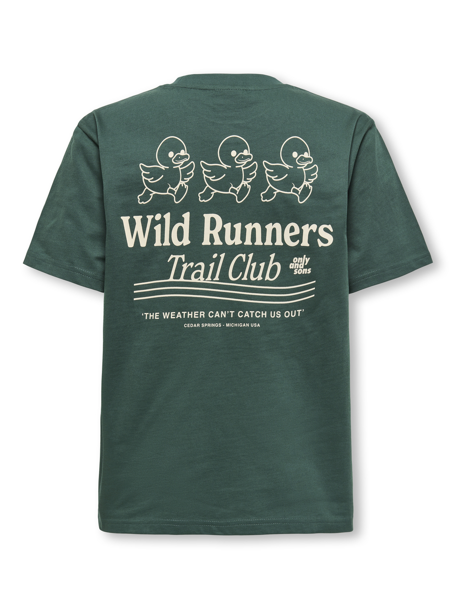 T-shirt van het merk Only & Sons Junior  in het Groen