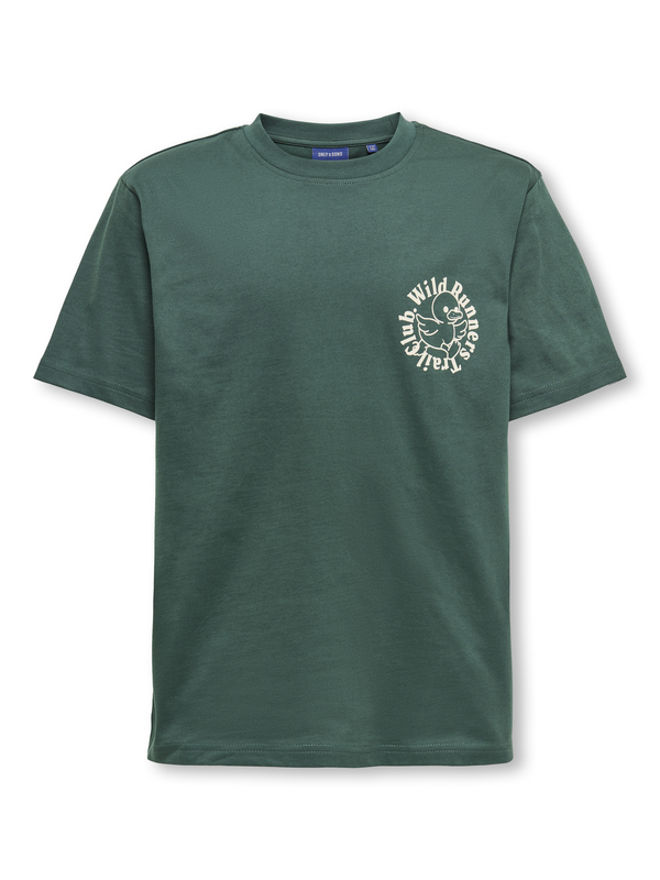 T-shirt van het merk Only & Sons Junior  in het Groen T-shirt van het merk Only & Sons Junior  in het Groen