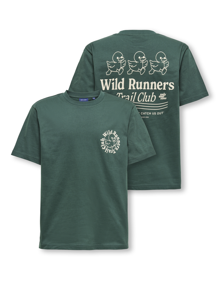 T-shirt van het merk Only & Sons Junior  in het Groen