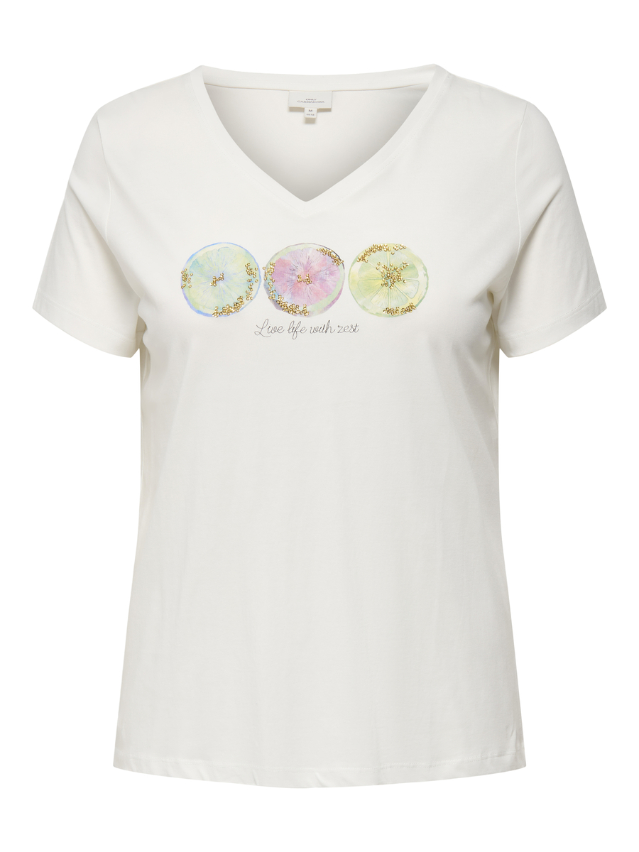 T-shirt van het merk Only Carmakoma in het Wit