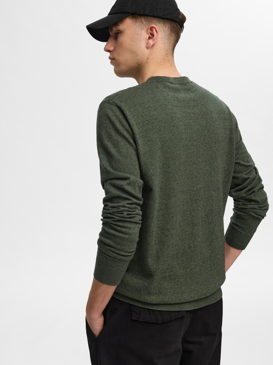 Pull van het merk Selected in het Kaki