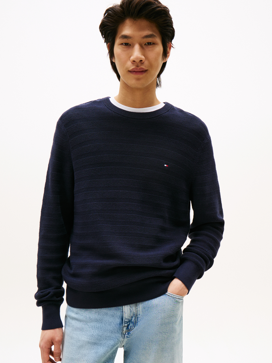 Pull van het merk Tommy Hilfiger in het Marine
